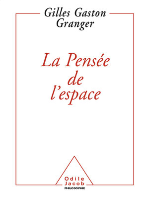 cover image of La Pensée de l'espace